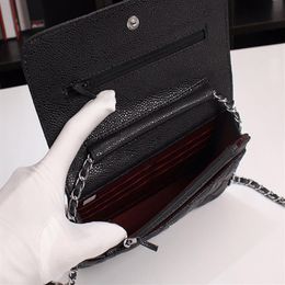 7A Classic mini size colors womens chain wallets with box designers handbags caviar purses luxurys bags men shoulder bags crossbo221f