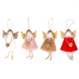 Christmas Decorations Lovely Pendant Elf Angel Lint Cloth Plush Collectible Doll Xmas Tree Ornament Home Garden Party Decoration