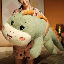 120cm Huggable Big Long Cute Dinosaur Plush Toy Soft Cartoon Animal Crocodile Stuffed Doll Boyfriend Pillow Kids Birthday Gift