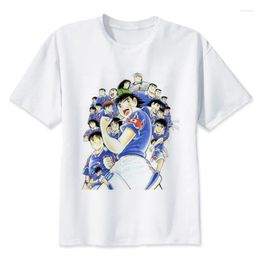 Men's T Shirts Captain Tsubasa Shirt Men White T-shirt Boy Tshirt Anime Clothes Male Colour Tees MR2815