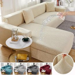 Chair Covers Elastic Waterproof Sofa Cover For Living Room 1/2/3/4 Seats Jacquard Removable L-shaped Corner Armchair Need 2 Pieces