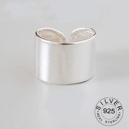 Cluster Rings Bijoux Real 925 Sterling Silver Smooth For Women Boho Adjustable S925 Antique Anillos Joyas De Plata