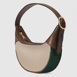 658551 Ophidia Half Moon Underarm Shoulder Bag Women Vintage Mini Dumpling Handbag Lady Cute Basket Crescent Shaped Bags227w