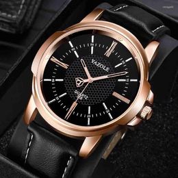 Wristwatches YAZOLE Watches Mens 2022 Top Leather Watch Men Wrist Quartz Clock Fashion Wristwatch For Business Reloj Hombre328y