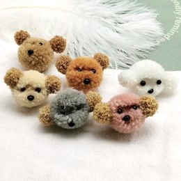 Cute Cartoon Plush Dog Head Brooch For Women Girl Clothes Pins Backpacks Pendant Brooches Jewellery Decoration Accessories