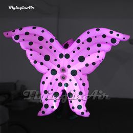 Walking Luminous Inflatable Wings Dancing Clothes Wearable Blow Up Butterfly Costume With LED Light For Catwalk Stage And Parade Show