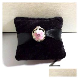 Charms Authentic 925 Sterling Sier Pink Enamel Flowers Original Box For Pandora Beads Bracelet Jewellery Making Accessories Drop Deliv Dhs5I