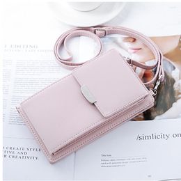 Wallets 2022 Women Casual Wallet Brand Cell Phone Big Card Holders Handbag Purse Clutch Messenger Shoulder Straps Bag