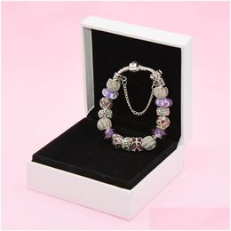 Charm Bracelets Temperament Butterfly Bracelet For Pandora Sier Plated Diy Beaded Ladies High Quality With Original Box Drop Deliver Dh3Hf