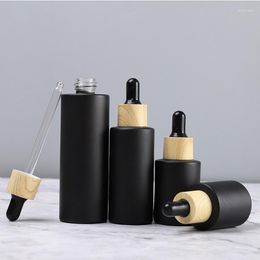 Storage Bottles 10pcs Dropper Bottle Tubes Frosted Black Glass Liquid For Essential Pipette Container Refillable