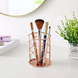 Storage Boxes Box Makeup Brushes Cylindrical Case Lipstick Brush Pen Holder Organizer Wrought Iron Storag