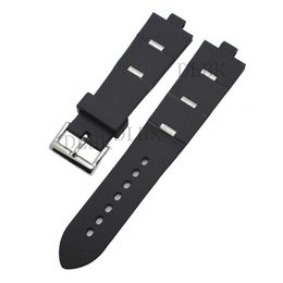 Watchband 22mm 24mm Men Women Watch Band Black Diving Silicone Rubber Strap Stainless Steel Silver Pin Buckle for DIAGONO1947