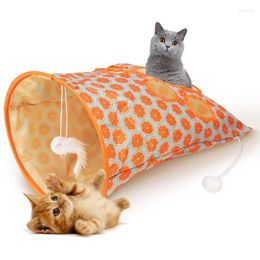 Cat Toys Play Tunnel Collapsible Entertainment Tent With Balls And Crinkle Interactive Toy Maze For