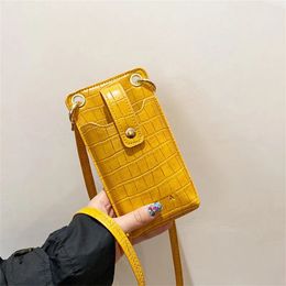 Womens Crossbody Designer Cell Phone Pouches Luxury Women Crocodile Pattern Phone Bag Suit All Iphone Designer 14 Phonecases
