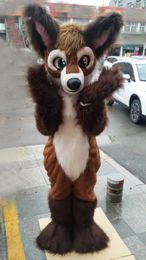 Husky Fox Mascot Costume Long Fur Fur Costume Wolf Halloween Christmas Large-scale Event Costume