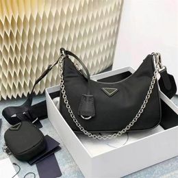 3 piece Lady Shoulder Bags Handbag women Crossbody selling black hobo nylon bag prettyplus Top-quality Fashion Designer b226u