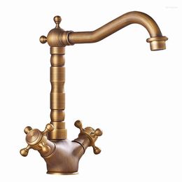 Bathroom Sink Faucets Basin Faucet Double Lead Antique All Copper Washbasin Low European Style