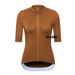 Jersey de rendimiento sin costuras para mujeres en bicicleta de ciclismo de respiraci￳n s￳lida de color s￳lido Qf18