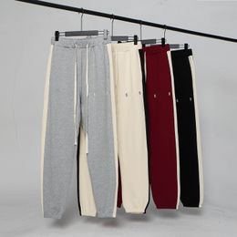 Mens Pants High Street tech fleece sweatpants pants spring and autumn male fashion Casual 3M Reflective Cotton Relaxed 4 colour Letter printing Size S-XL