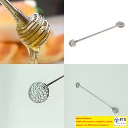 304 Stainless Steel Honey Spoons Mini Prevent Rusting Egg Whisk Screw Spin Stirring Rod Kitchen Accessories Jam Spoon Hot 1 5th M2