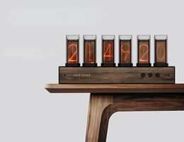 Wall Clocks Digital Analog-Digital Clock Electronic Nixie Table Tube Desk Led Desktop Home Decor Garden