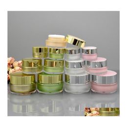 Packing Bottles 5G 10G 20G 30G Empty Refillable Acrylic Makeup Cosmetic Face Cream Lotion Jar Pot Bottle Container With Liners Drop Dh1Nv