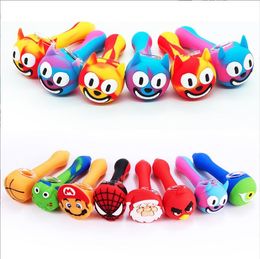 Little Devil Silicone Pipe Creative Cartoon Pipe Cross-border Glass Water Pipe Food grade Set