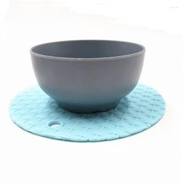 Table Mats Round Heat Resistant Silicone Mat Individual Placemat Stand Drink Mug Coasters Coffee Slip Insulation Pad Holder