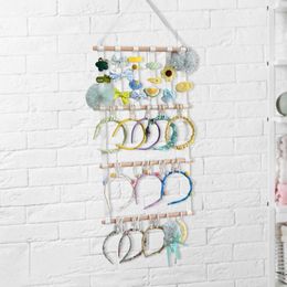Storage Bags Hair Clips Display Rack Lightweight Bow Holder Space-saving Ornamental Useful INS 4 Layers Wooden Headband