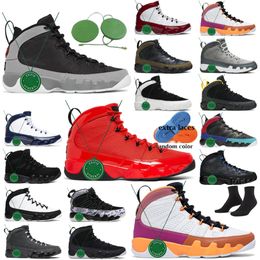 2023 Gym Fire Red Mens Basketball Shoes Man 9 Particle Grey Dark Charcoal University Gold Racer Blue Dream It Do 9s Raging Bull White Black Grape