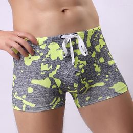 Underpants Men Camouflage Pantaloons Boxer Shorts Sexy Nylon Underwear Brand Quickly Dry Lacing Spa Trunks S/M/L/XL