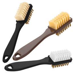 2-Sided Cleaning Brush Rubber Eraser Set Fit for Suede Nubuck Shoes Steel Plastic Rubber Boot Cleaner Wholesale C1220