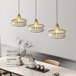 Pendant Lamps Luxury Crystal Ceiling For Dining Room Nordic Modern Chandelier Hanging Light Fixture Home Decor Lamp