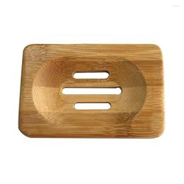 Bath Accessory Set Fashion Soap Tray Holder Natural Bamboo Wooden Soaps Dish Box Case Container Wash Shower Storage Stand Home Bathroom M56