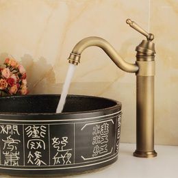 Bathroom Sink Faucets Washbasin Faucet All Copper European Style Single Hole Antique Cold And Basin Tap