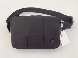 Grid Quited Belt Bag Yoga Sports Shoulder Strap Multi-function Phone Wallet 3 Colors0594