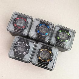 5 pieces per lot Silicone band stainless steel back cover digital display fashion sport man digital watches Box packing as po G262a