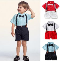 Clothing Sets Winter Set Baby Boy Infant Boys Gentleman Tops T-shirt Suspenders Strap Shorts Outfits Toddler Jean
