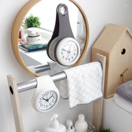 Wall Clocks 2022 Bathroom Clock Korean Creative Silicone Suction Cup Waterproof Anti-fall Mute Home Kitchen Small