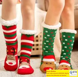 Christmas Knit Socks Cartoon Xmas Treehouse Womens Thick Sherpa Fleece Lined Thermal SocksChristmas Decorations 16styles