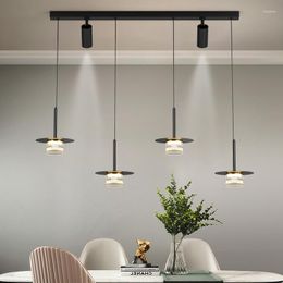 Pendant Lamps Nordic Restaurant Lights Simple Modern Bar Table Lamp With Spotlight Luxury 2022 Cash Register Front Desk Chandelier