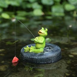 Garden Decorations Creative Resin Floating Frog Figurines Ornaments For Pond Pool Aquarium Decoration