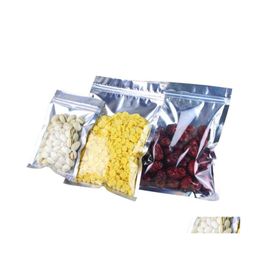 Packing Bags Mtiple Sizes Sealable Bag Reclosable Smell Proof Pouch Aluminium Foil Zipper Food Coffee Tea Storage Drop Delivery Offic Dhefl