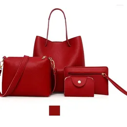 Evening Bags Women's Handbags Large Capacity Luxury 4 Piece Set Bag Ladies Tote Fashion Shoulder For Women Wallet Sac A Main Femme E265