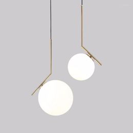 Chandeliers Modern Luxury LED Chandelier Light Glass Ball Pendant Lamp Dining Living Room Hanging Gold Chrome Lustre Suspension Fixture