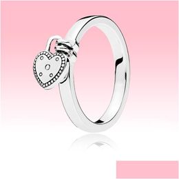 Wedding Rings Love Heart Pendant Women Girls Jewelry For Pandora 925 Sterling Sier Valentines Day Gift Ring With Original Box Drop De Dhfed