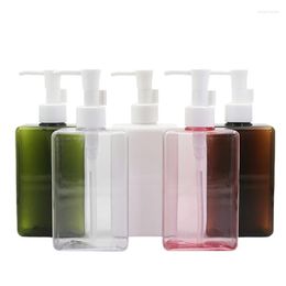 Storage Bottles Square PETG Plastic Body Lotion Shampoo Conditioner Shower Gel Dispenser Bottle 300ml Cleansing Oil Pump 10pcs