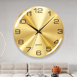 Wall Clocks Clock Watch Living Room Home Hanging Modern Minimalist Beauty Salon Battery Simple Golden El