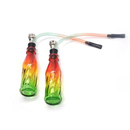 Glass oil burner Smoking Accessories Colourful cola bottle water cigarette pot portable wine bucket Water Pipe