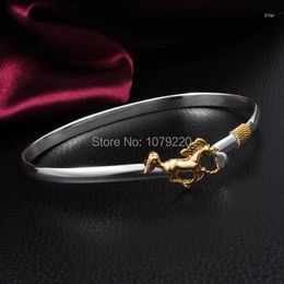 Bangle Golden Horse Bracelet Women Girl Charm Fashion Plated Silver Jewellery Romantic Party Wedding Gift